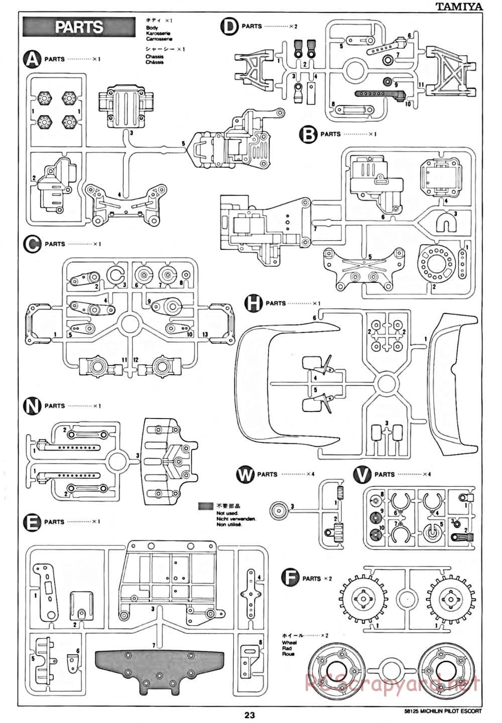 Tamiya - Michelin Pilot Ford Escort RS Cosworth - TA-01 Chassis - Manual - Page 24
