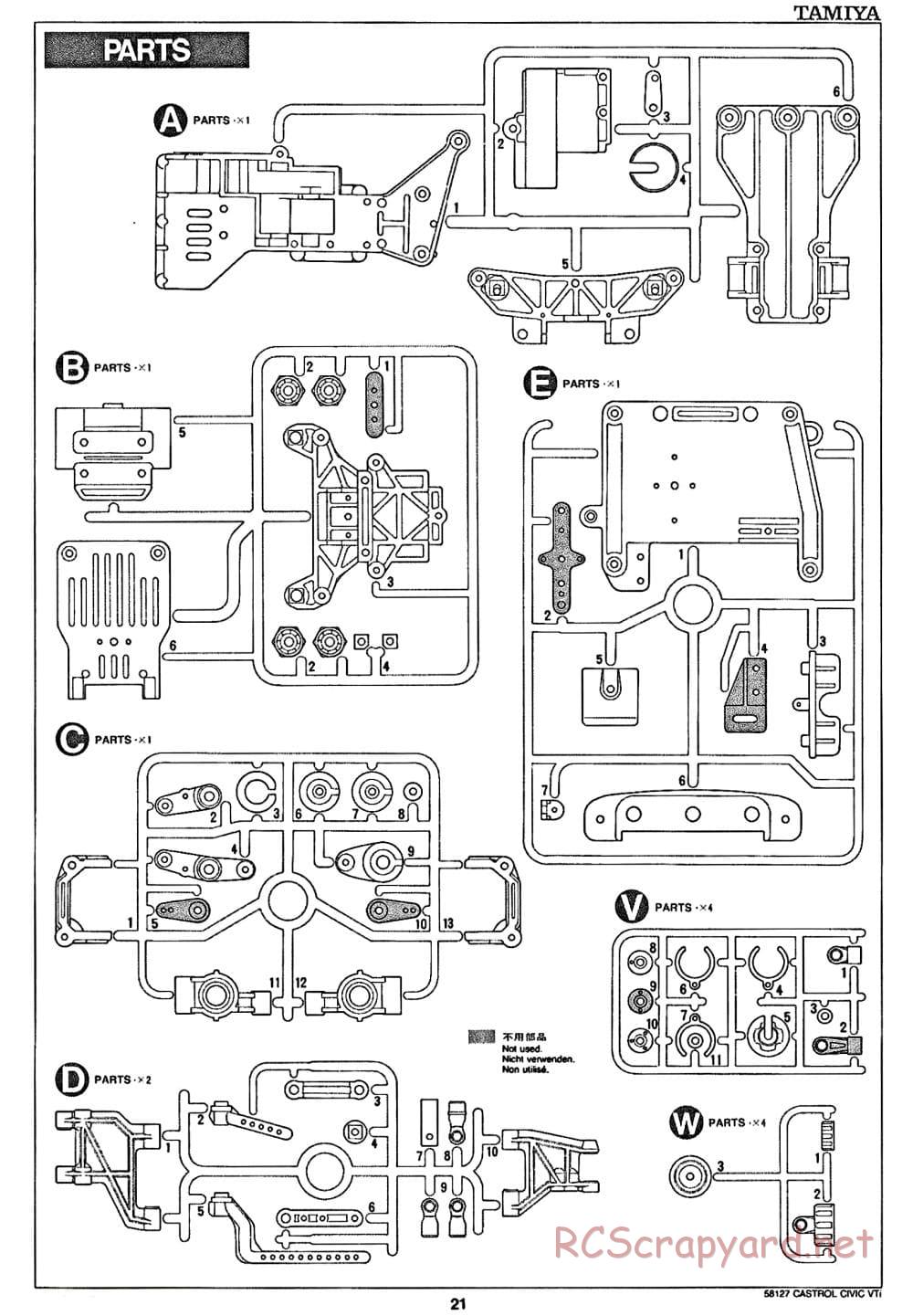 Tamiya - Castrol Honda Civic VTi - FF-01 Chassis - Manual - Page 21