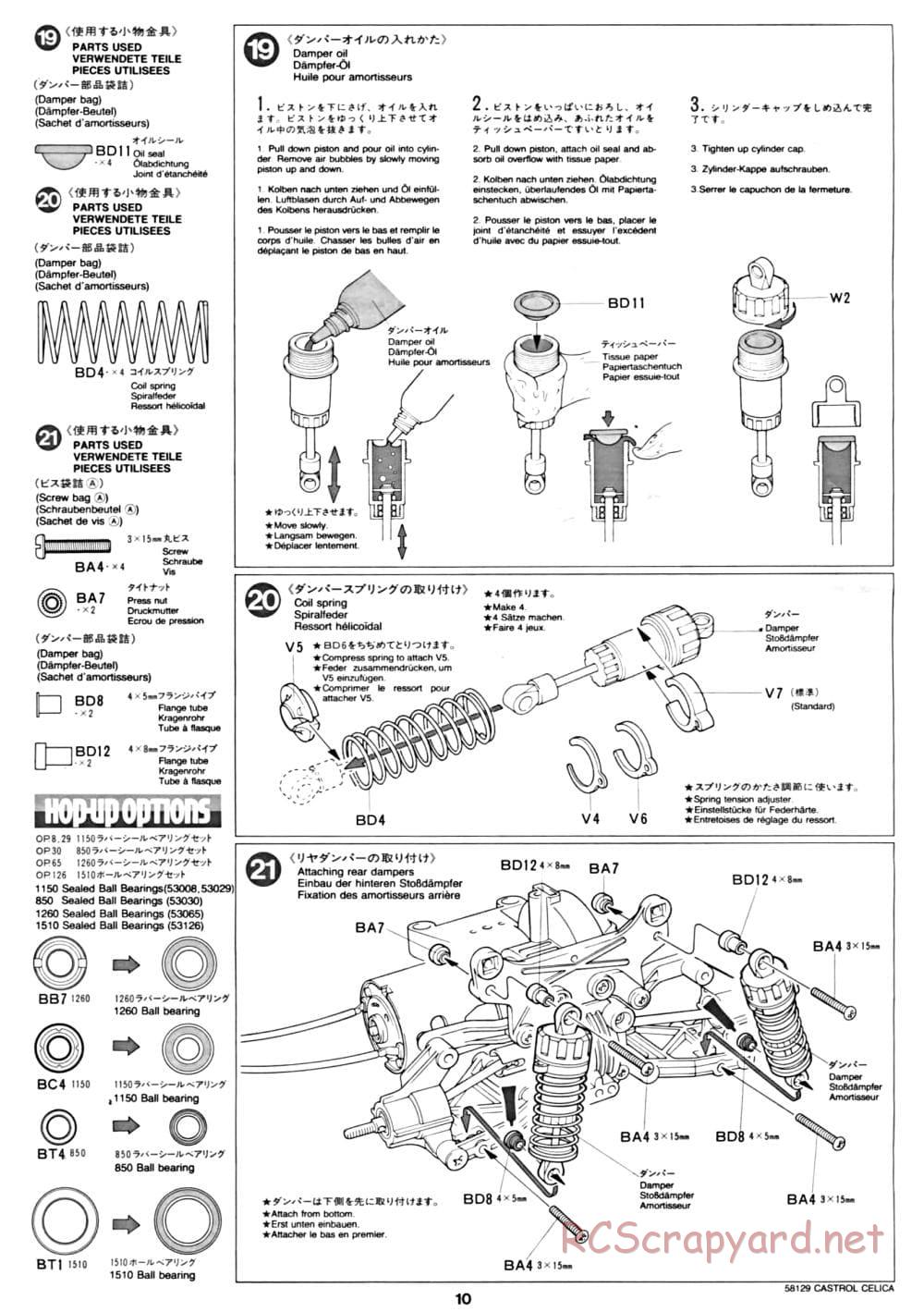 Tamiya - Castrol Celica 93 Monte-Carlo - TA-02 Chassis - Manual - Page 10