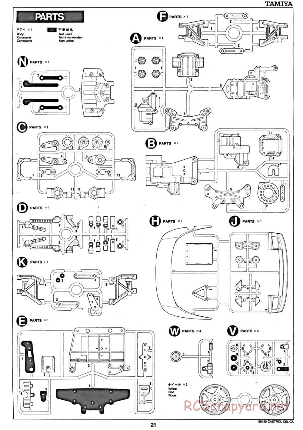 Tamiya - Castrol Celica 93 Monte-Carlo - TA-02 Chassis - Manual - Page 21
