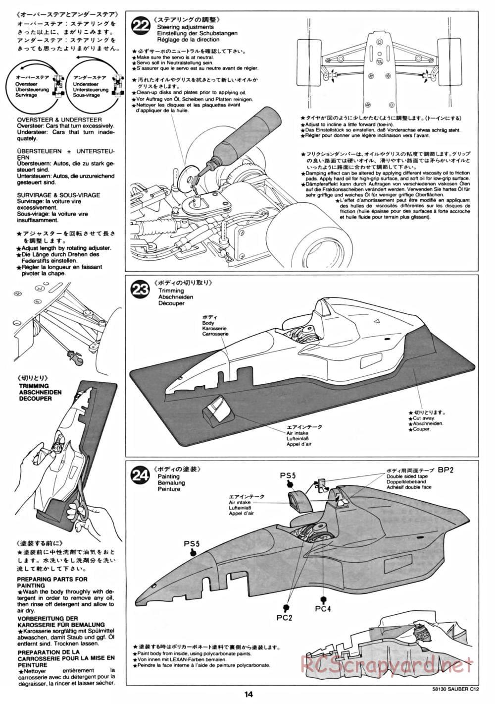 Tamiya - Sauber C12 - F103 Chassis - Manual - Page 14