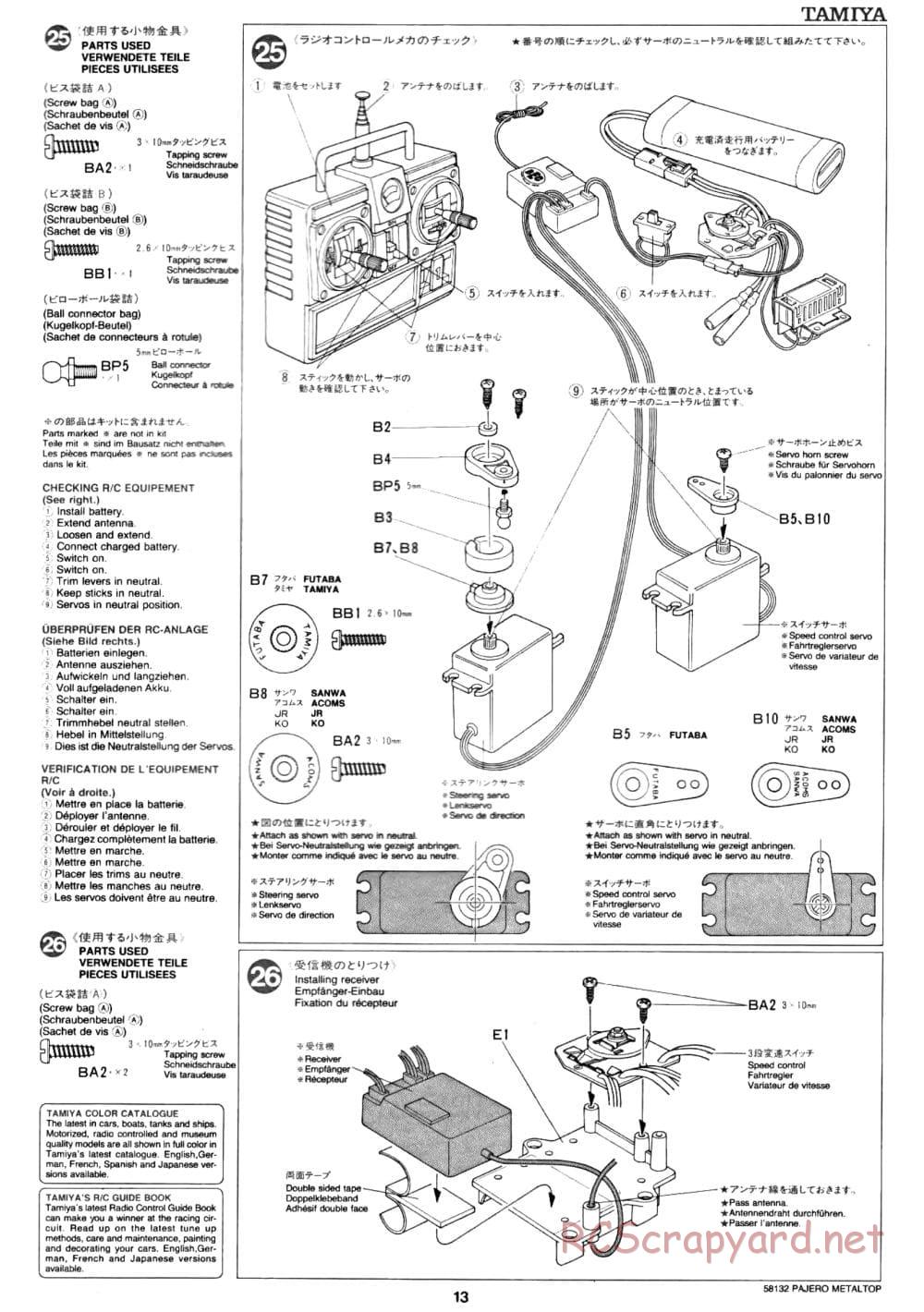 Tamiya - Mitsubishi Pajero Metaltop Wide - CC-01 Chassis - Manual - Page 13