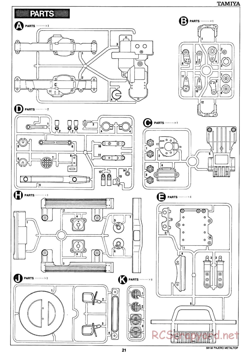 Tamiya - Mitsubishi Pajero Metaltop Wide - CC-01 Chassis - Manual - Page 21