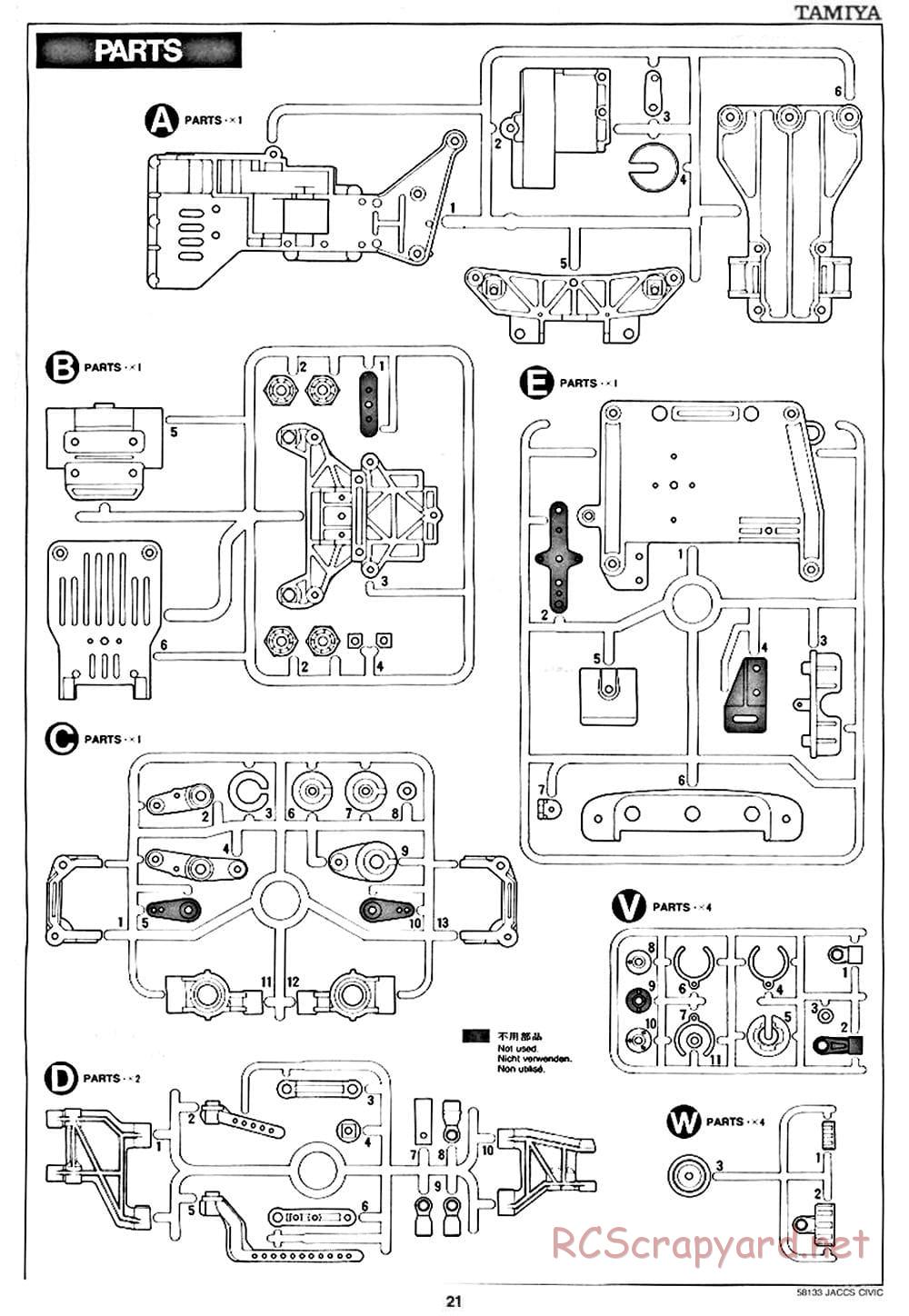 Tamiya - JACCS Honda Civic - FF-01 Chassis - Manual - Page 21