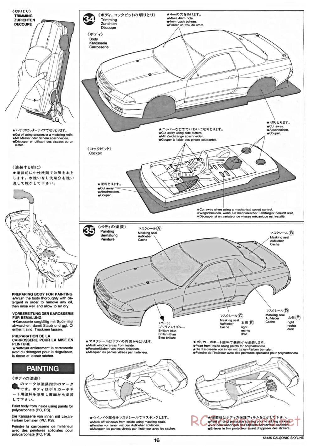 Tamiya - Calsonic Skyline GT-R Gr.A - TA-02 Chassis - Manual - Page 16