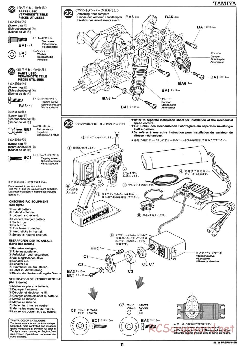 Tamiya - Toyota Prerunner Chassis - Manual - Page 11