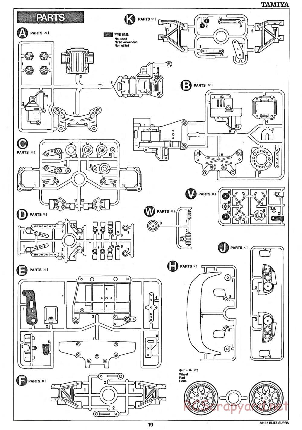 Tamiya - Blitz Toyota Supra Gr.N - TA-02 Chassis - Manual - Page 19