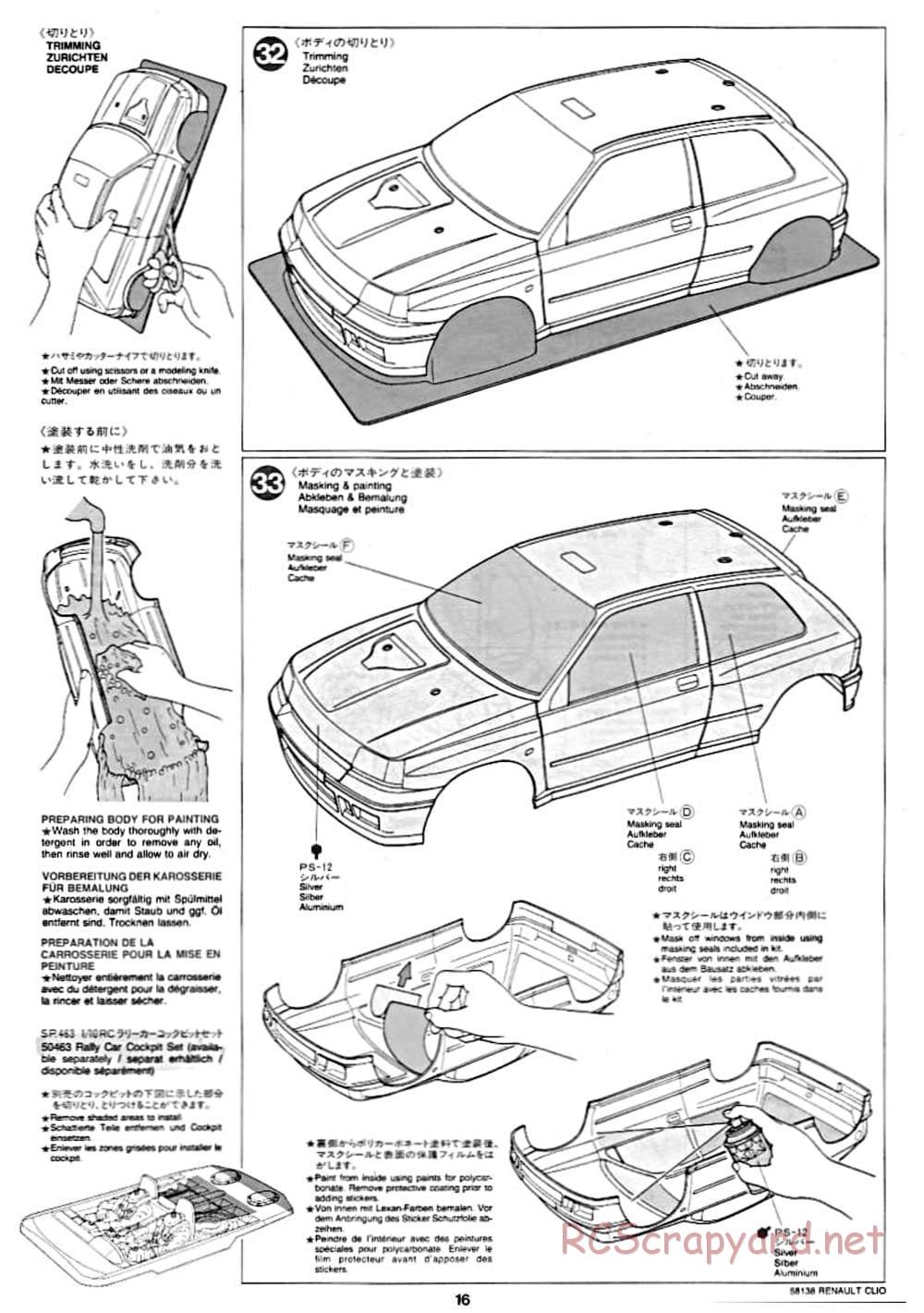 Tamiya - Renault Clio Williams Chassis - Manual - Page 16