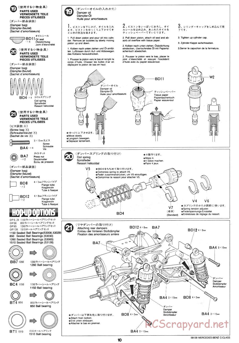 Tamiya - AMG Mercedes-Benz C-Class DTM D2 - TA-02 Chassis - Manual - Page 10