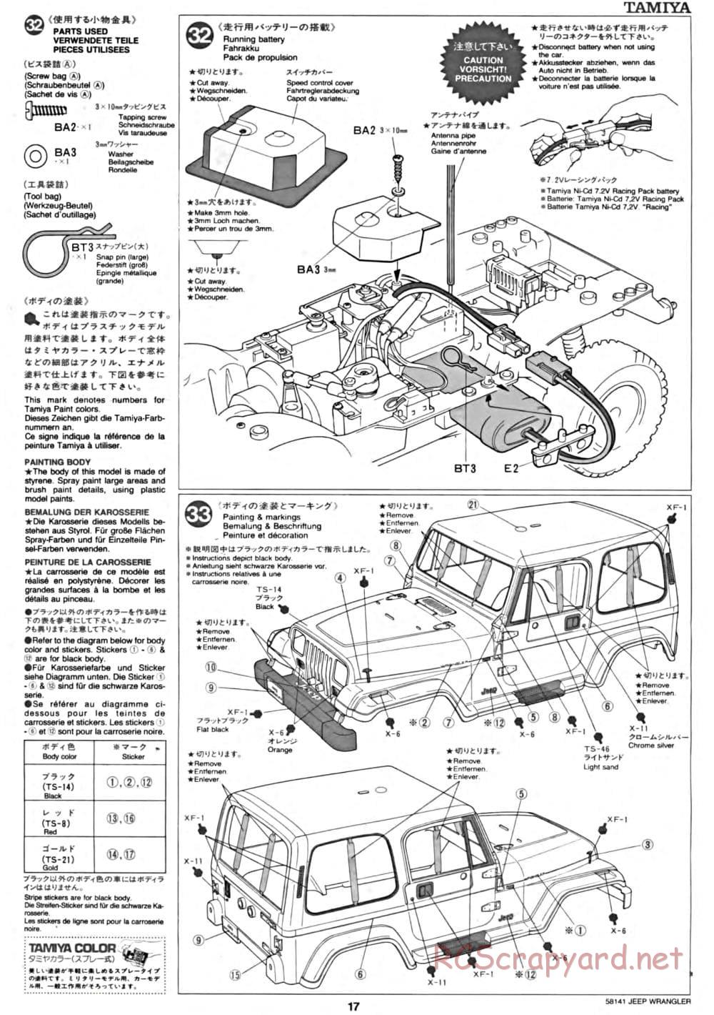 Tamiya - Jeep Wrangler - CC-01 Chassis - Manual - Page 17