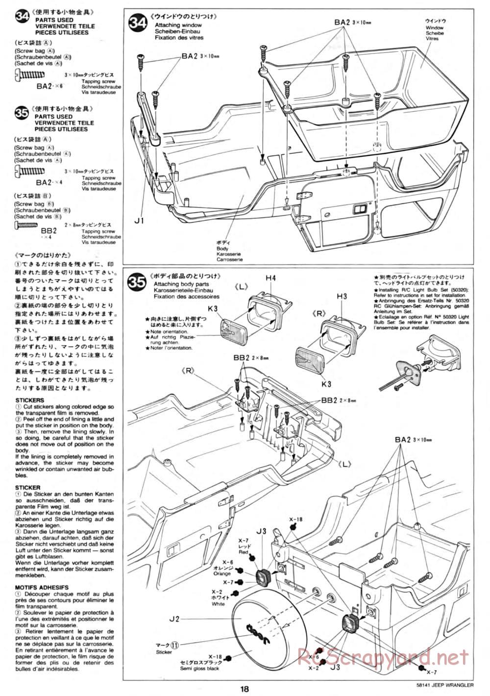 Tamiya - Jeep Wrangler - CC-01 Chassis - Manual - Page 18