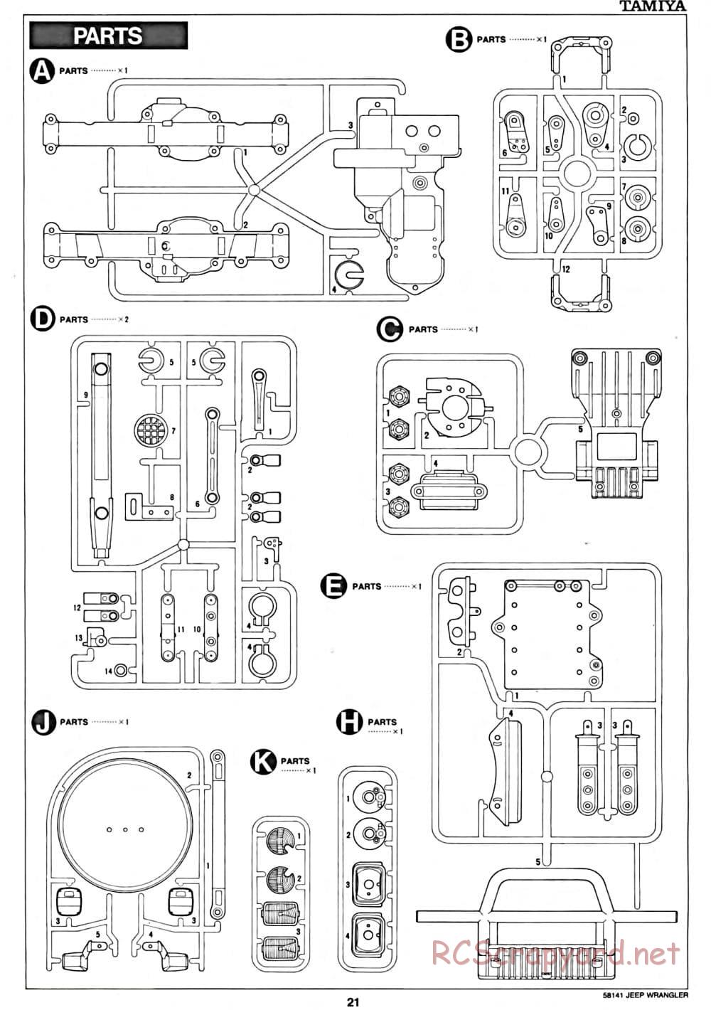 Tamiya - Jeep Wrangler - CC-01 Chassis - Manual - Page 21