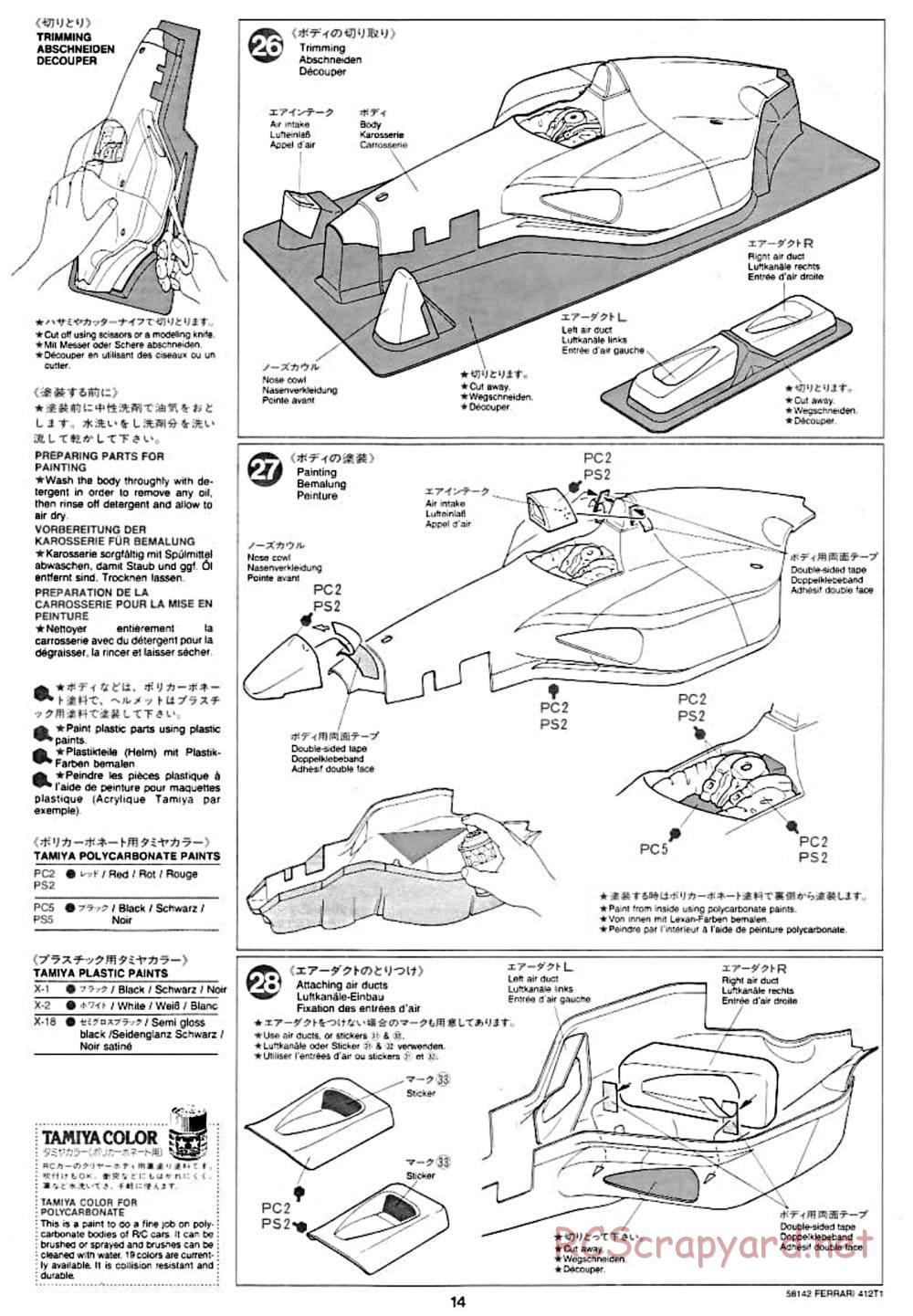 Tamiya - Ferrari 412T1 - F103 Chassis - Manual - Page 14