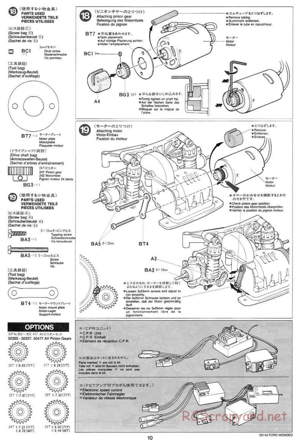 Tamiya - Ford Mondeo BTCC - FF-01 Chassis - Manual - Page 10