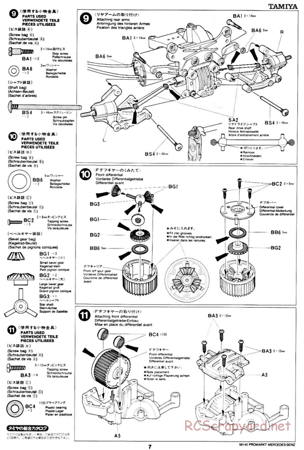 Tamiya - ProMarkt-Zakspeed AMG Mercedes C-Class DTM - TA-02 Chassis - Manual - Page 7