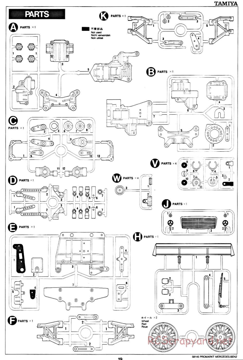 Tamiya - ProMarkt-Zakspeed AMG Mercedes C-Class DTM - TA-02 Chassis - Manual - Page 19