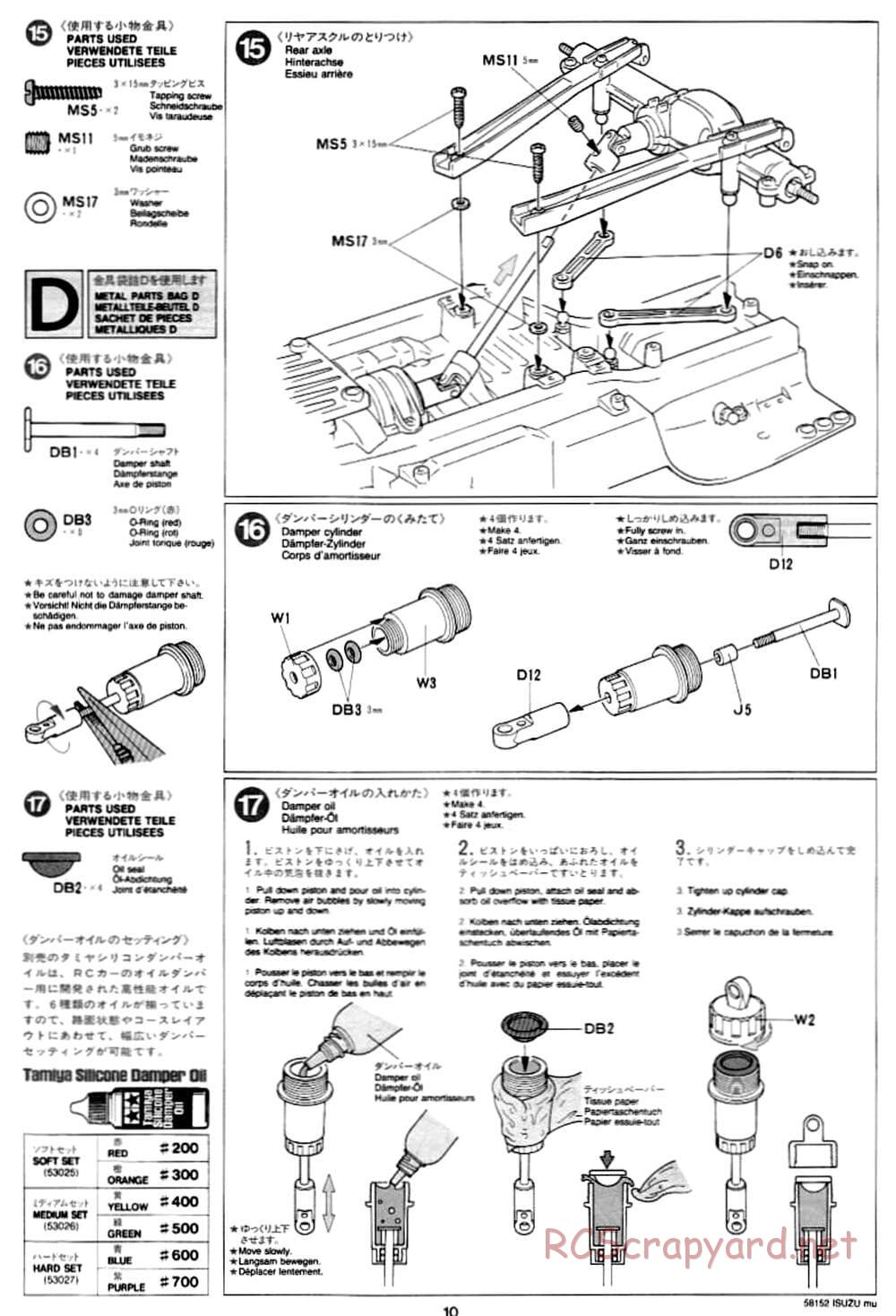 Tamiya - Isuzu Mu - CC-01 Chassis - Manual - Page 10