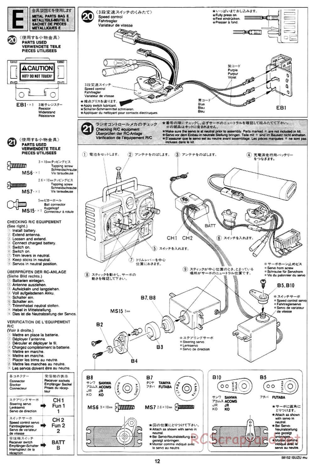 Tamiya - Isuzu Mu - CC-01 Chassis - Manual - Page 12
