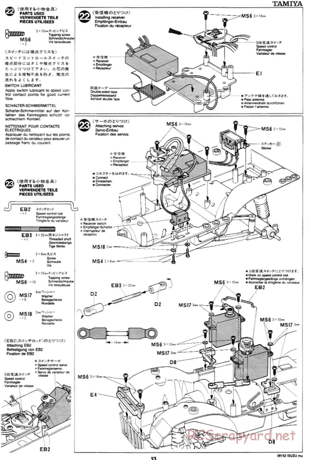 Tamiya - Isuzu Mu - CC-01 Chassis - Manual - Page 13