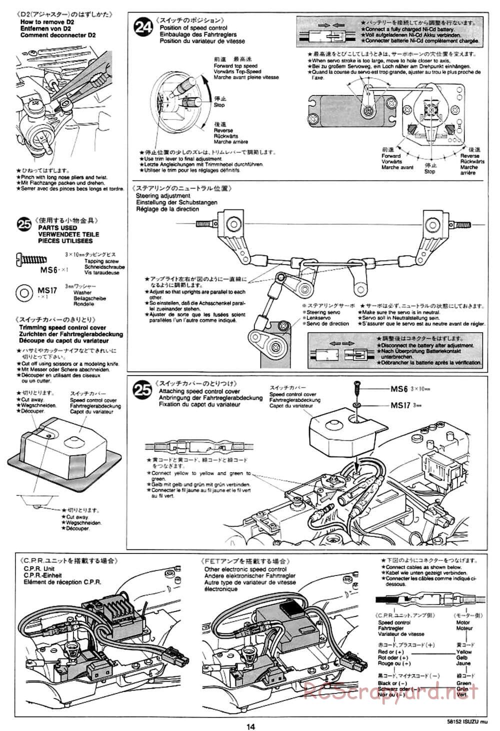 Tamiya - Isuzu Mu - CC-01 Chassis - Manual - Page 14