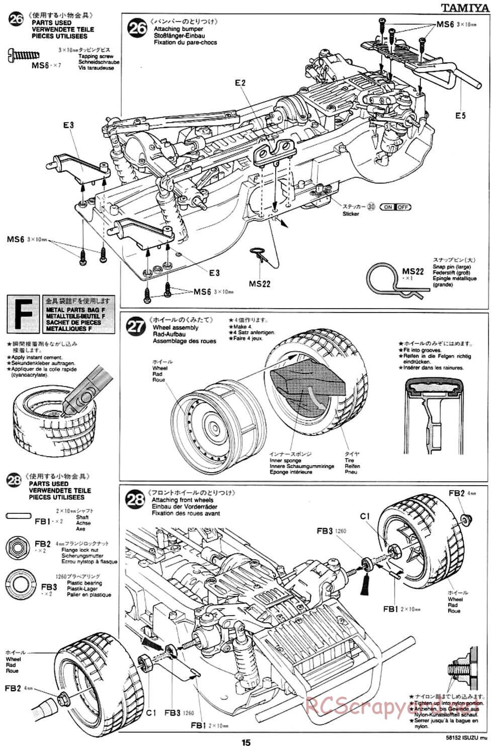 Tamiya - Isuzu Mu - CC-01 Chassis - Manual - Page 15