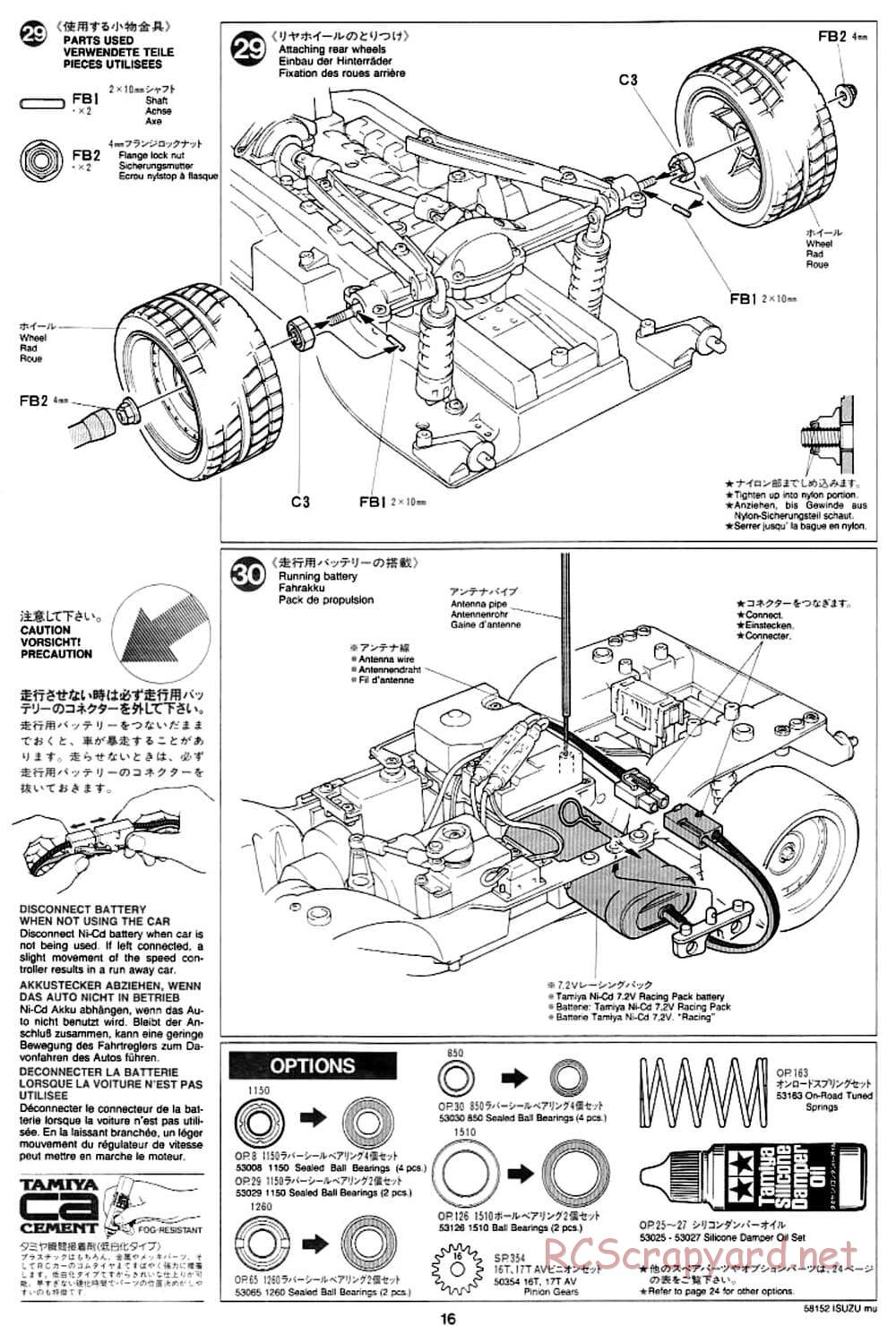 Tamiya - Isuzu Mu - CC-01 Chassis - Manual - Page 16