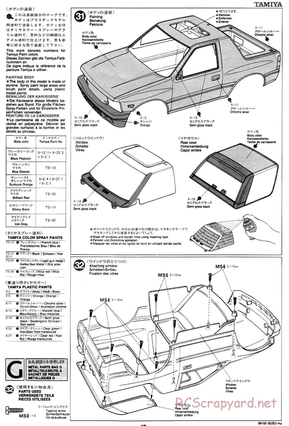 Tamiya - Isuzu Mu - CC-01 Chassis - Manual - Page 17