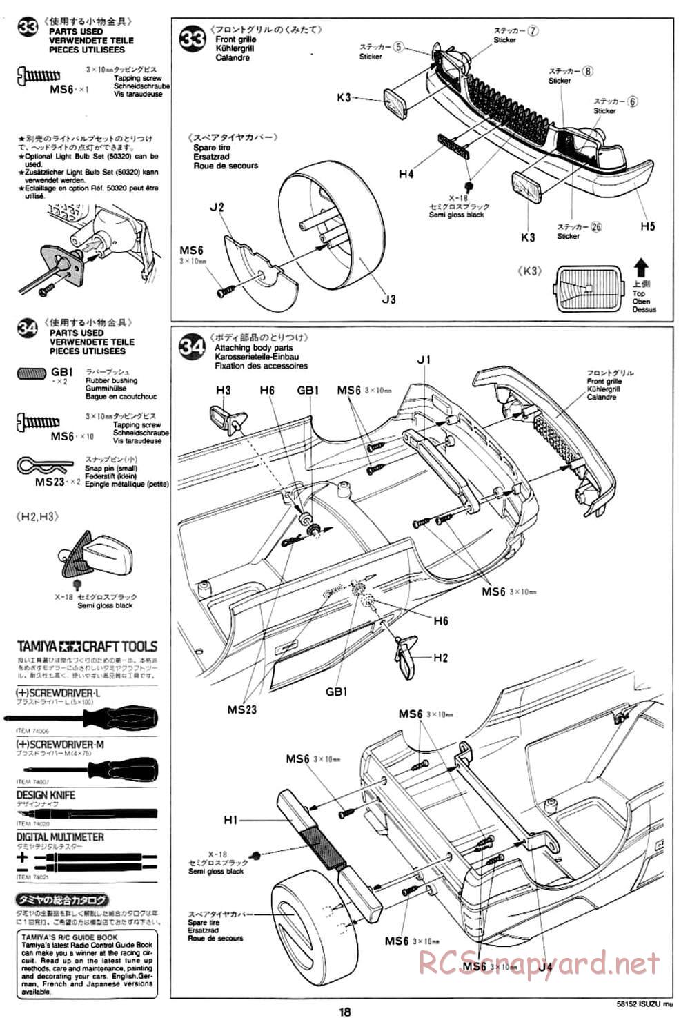 Tamiya - Isuzu Mu - CC-01 Chassis - Manual - Page 18