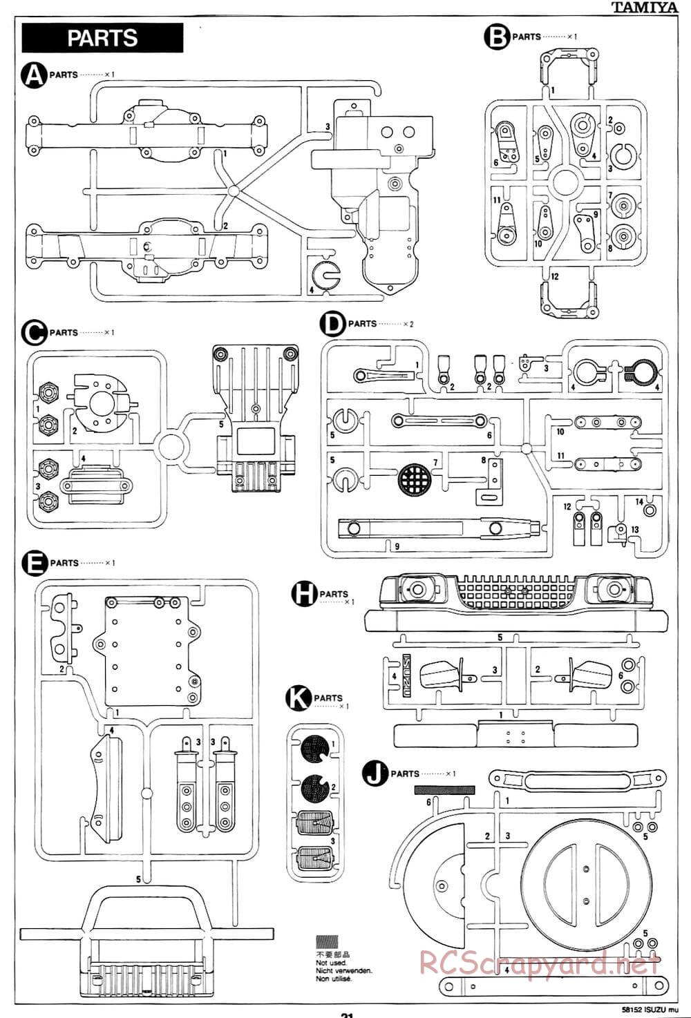 Tamiya - Isuzu Mu - CC-01 Chassis - Manual - Page 21