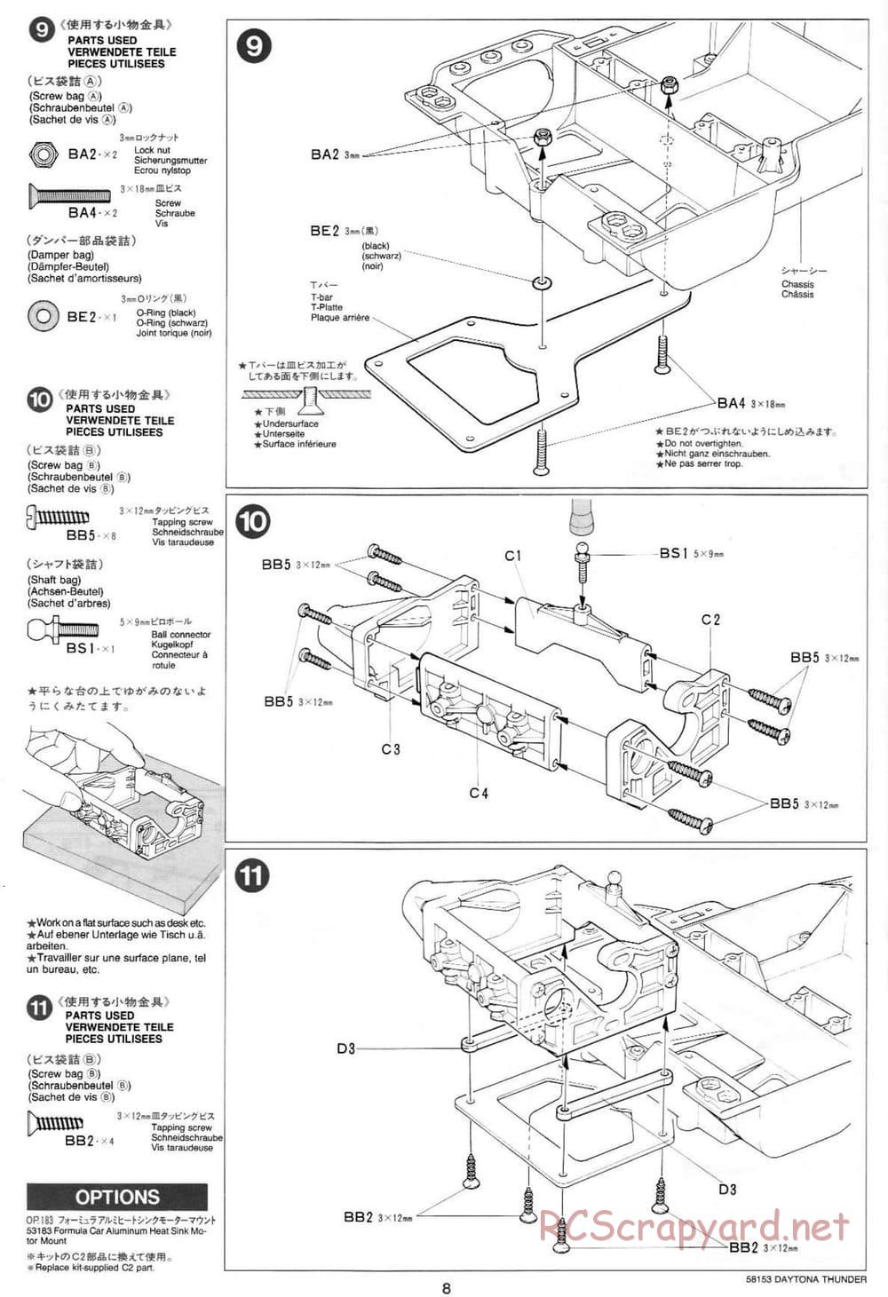 Tamiya - Daytona Thunder - Group-C Chassis - Manual - Page 8
