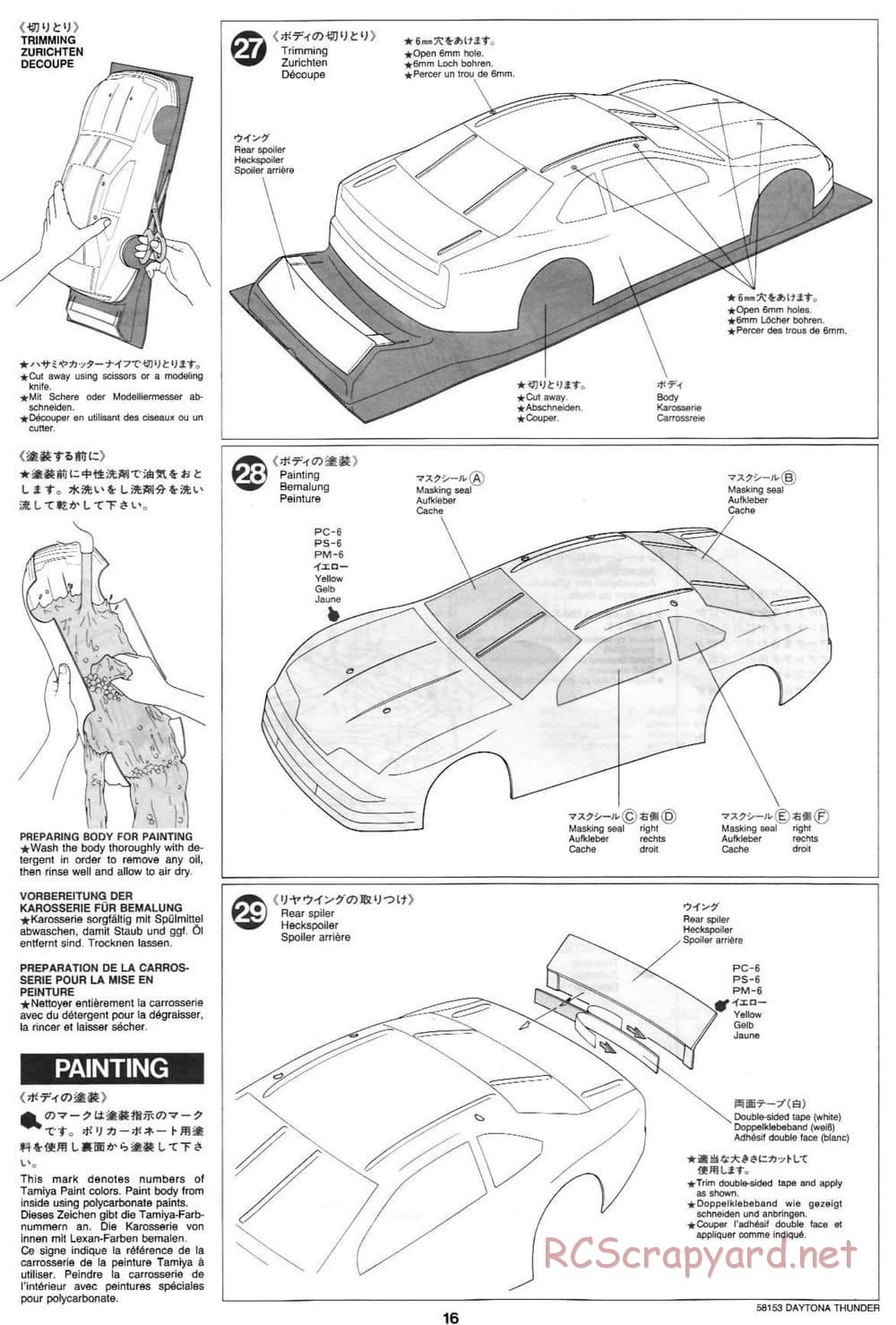 Tamiya - Daytona Thunder - Group-C Chassis - Manual - Page 16