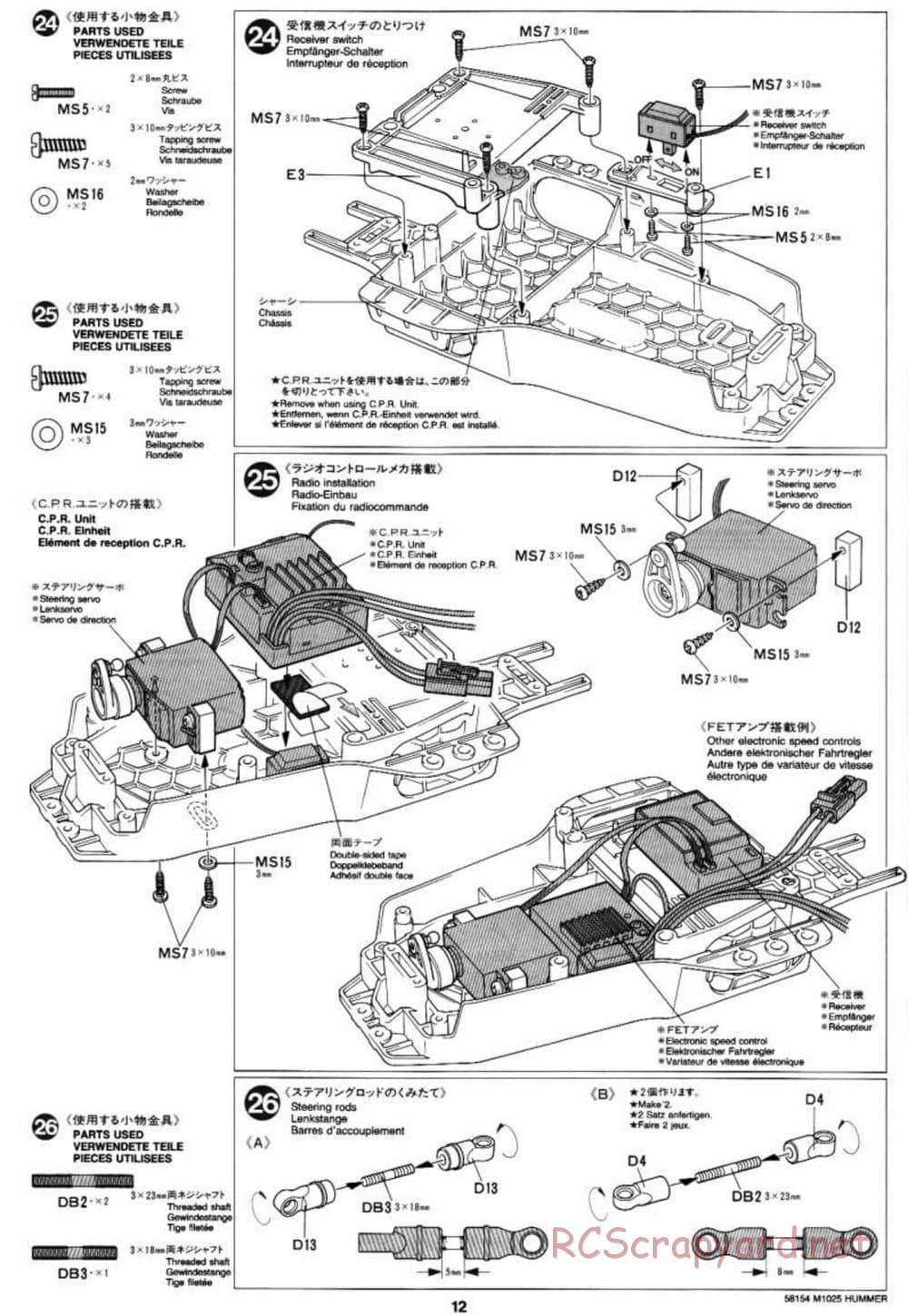 Tamiya - M1025 Hummer - TA-01 Chassis - Manual - Page 12