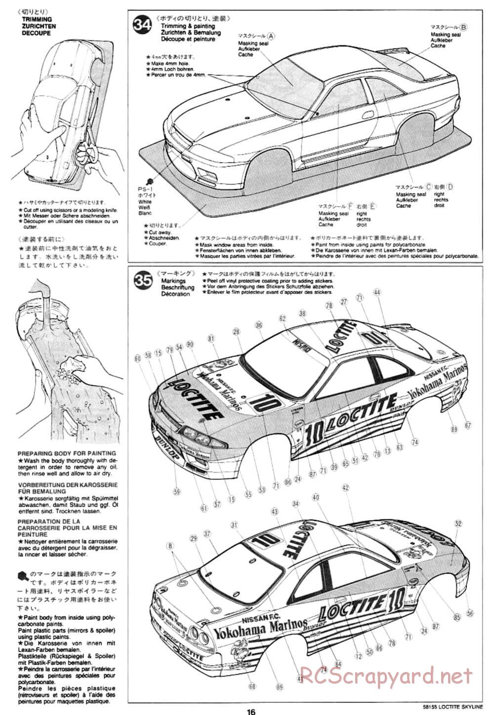 Tamiya - Loctite Nissan Skyline GT-R N1 - TA-02 Chassis - Manual - Page 16