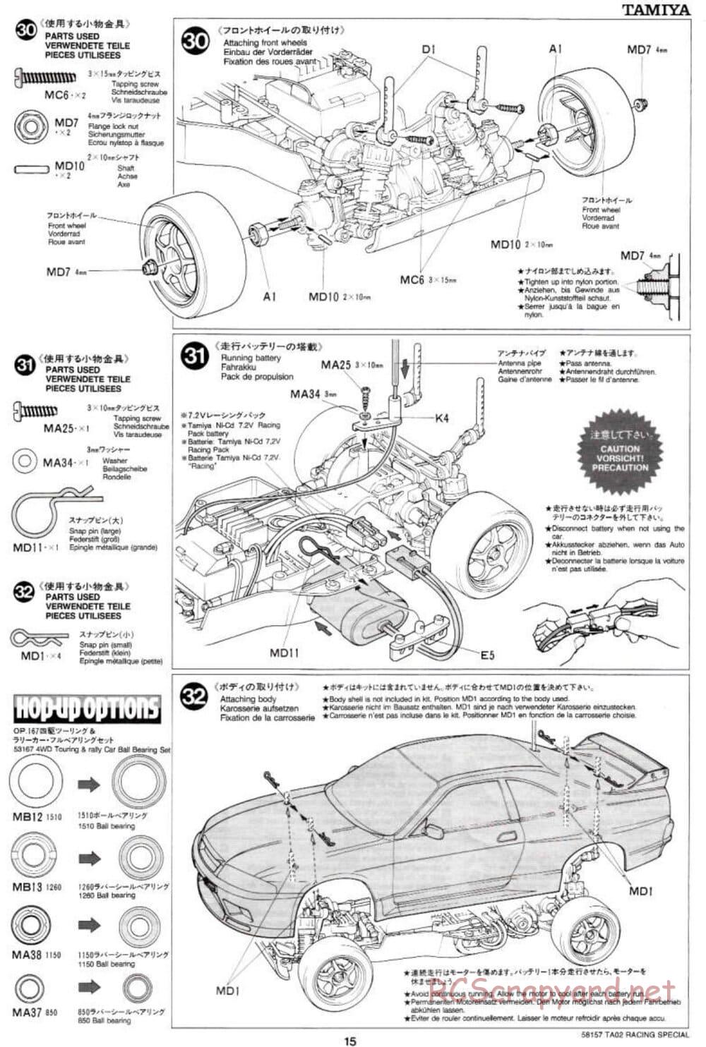 Tamiya - TA-02RS Chassis - Manual - Page 15