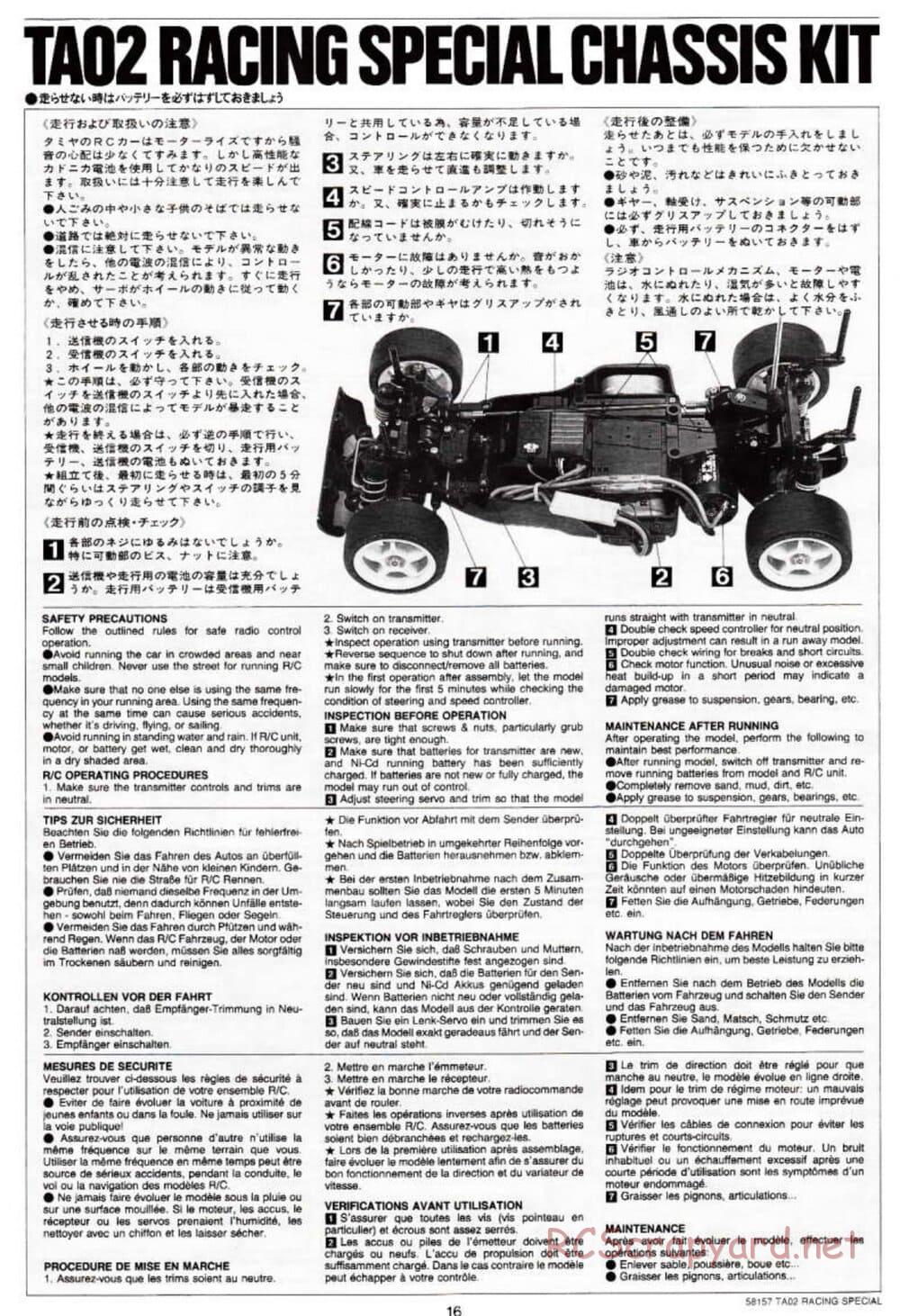 Tamiya - TA-02RS Chassis - Manual - Page 16