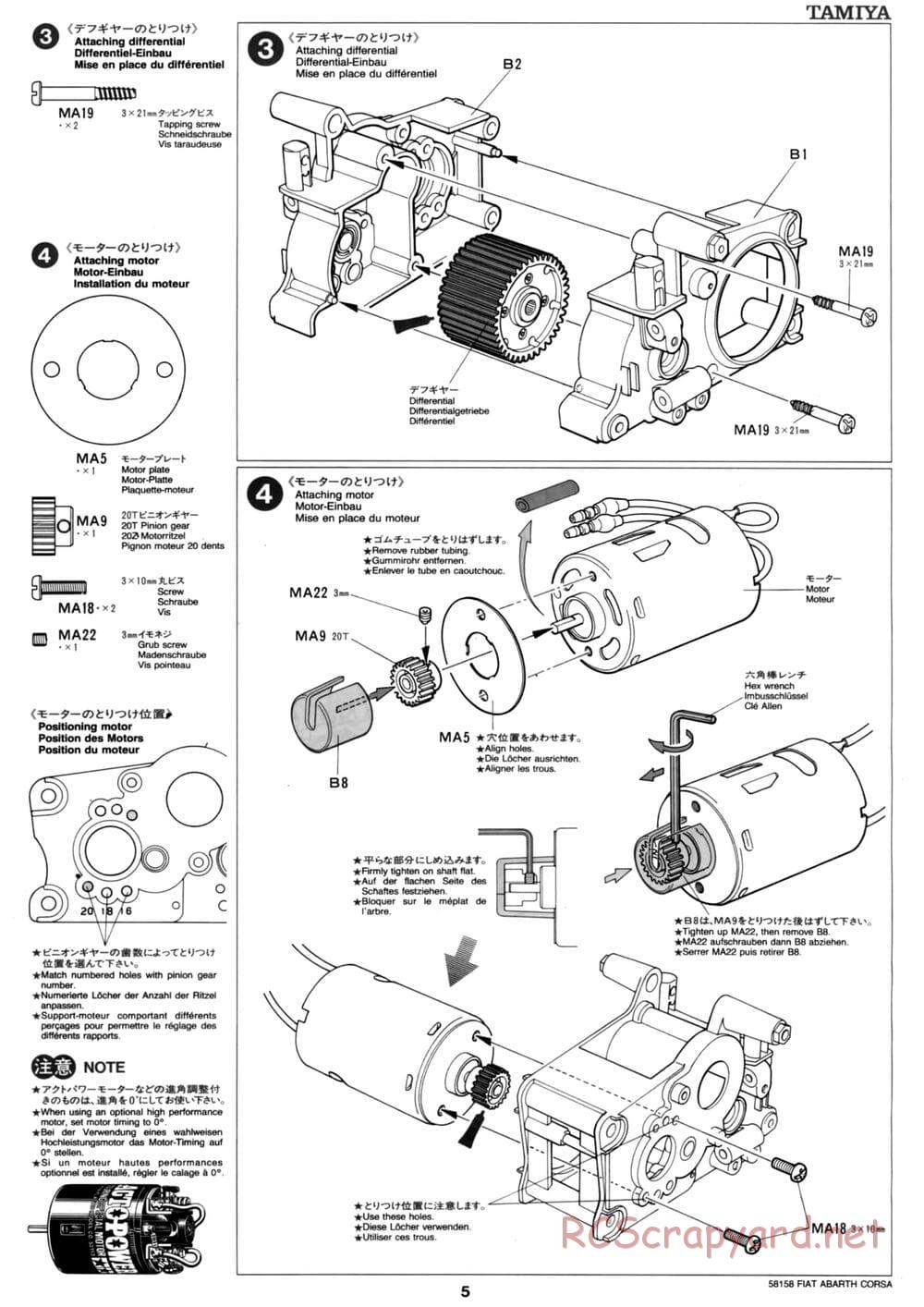 Tamiya - Fiat Abarth 1000 TCR Berlina Corse - M02 Chassis - Manual - Page 5