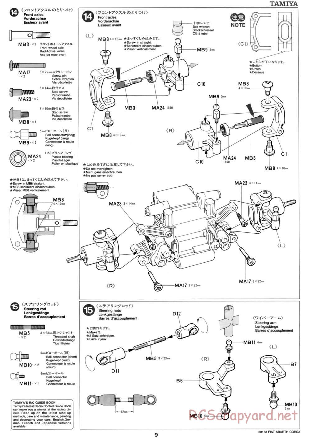 Tamiya - Fiat Abarth 1000 TCR Berlina Corse - M02 Chassis - Manual - Page 9