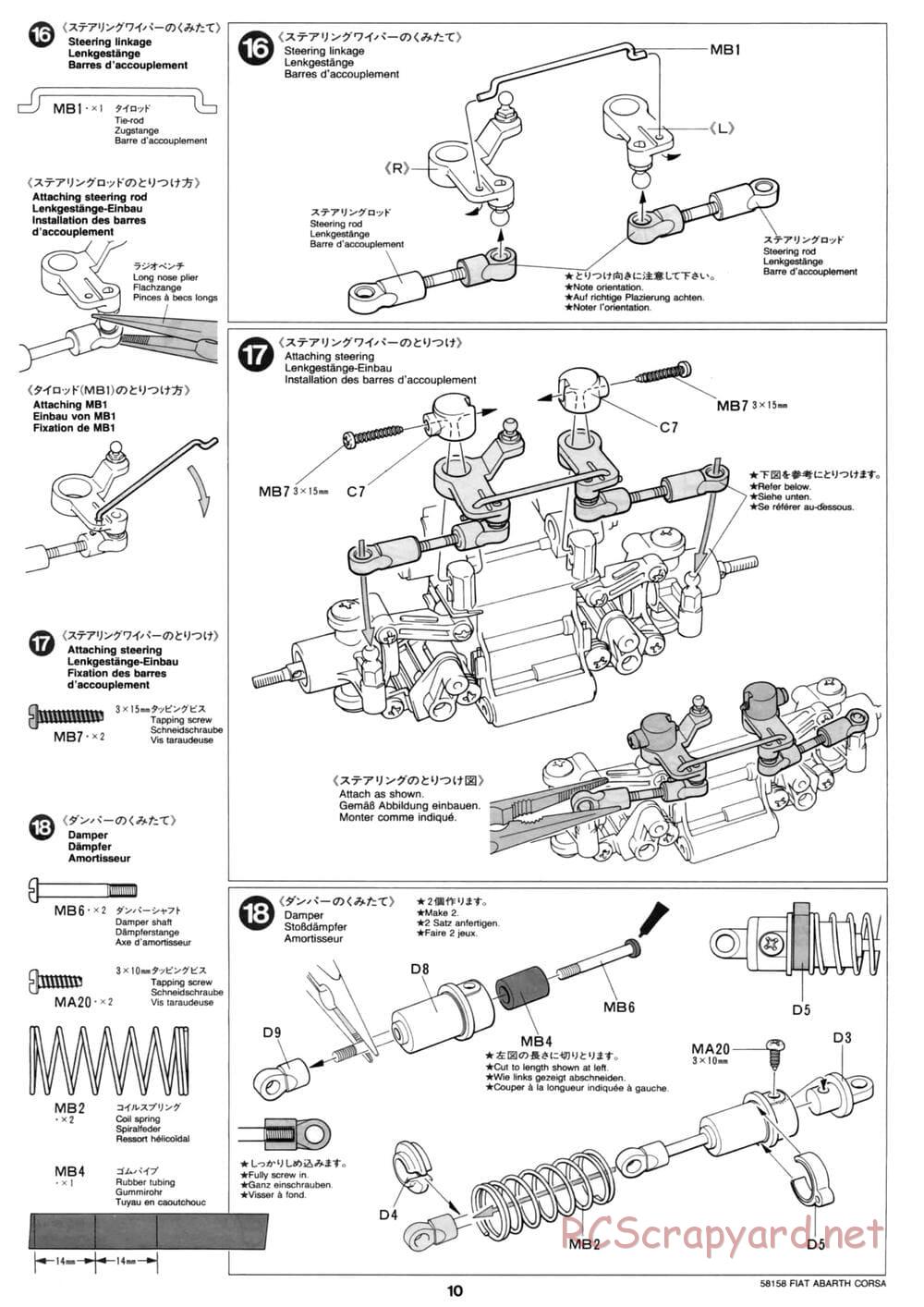 Tamiya - Fiat Abarth 1000 TCR Berlina Corse - M02 Chassis - Manual - Page 10