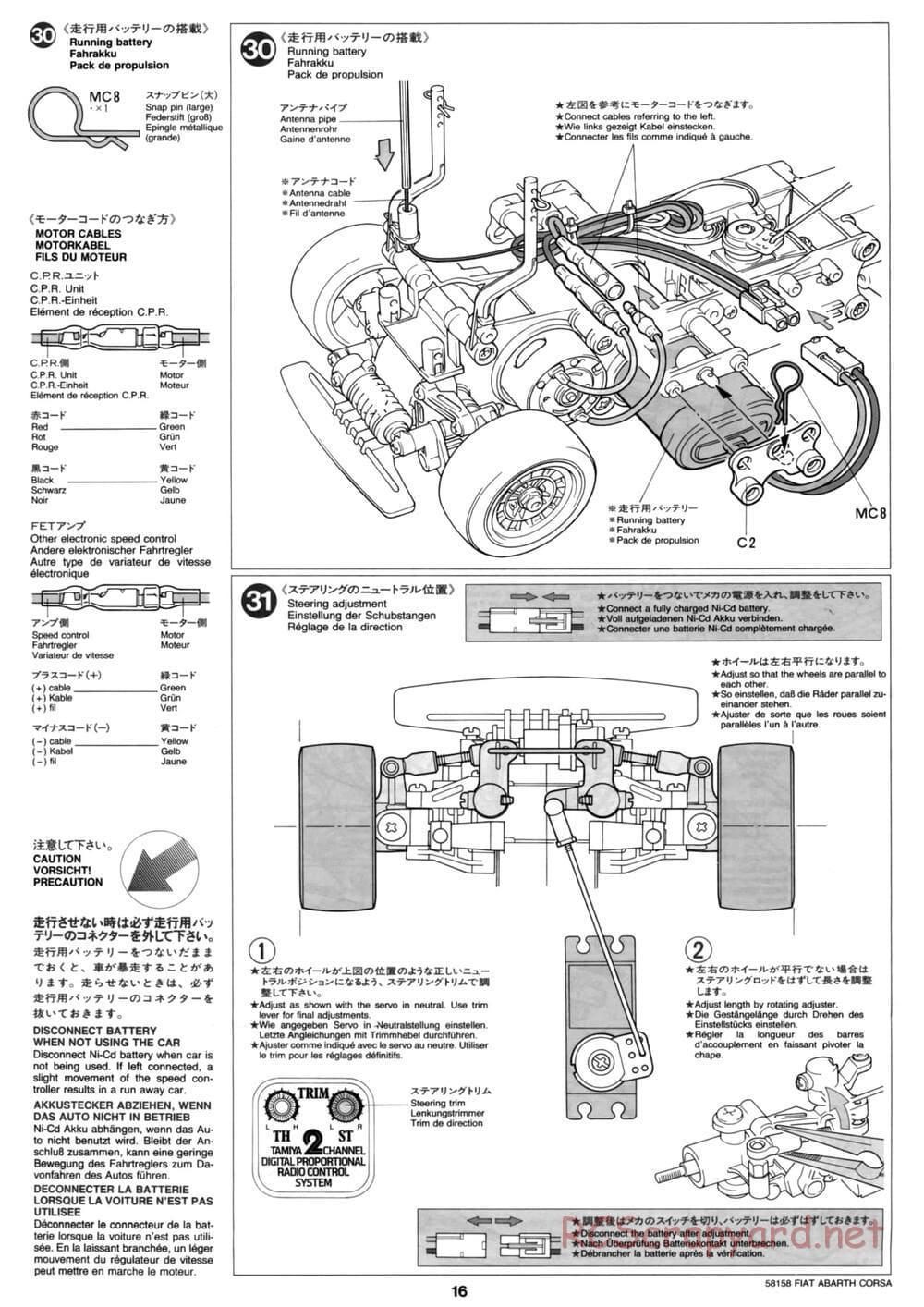 Tamiya - Fiat Abarth 1000 TCR Berlina Corse - M02 Chassis - Manual - Page 16