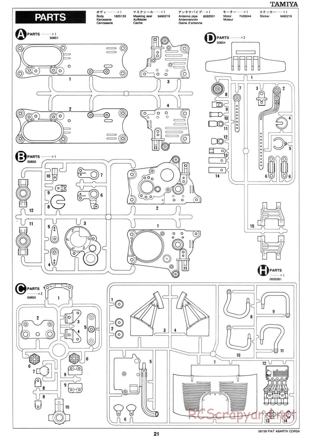 Tamiya - Fiat Abarth 1000 TCR Berlina Corse - M02 Chassis - Manual - Page 21