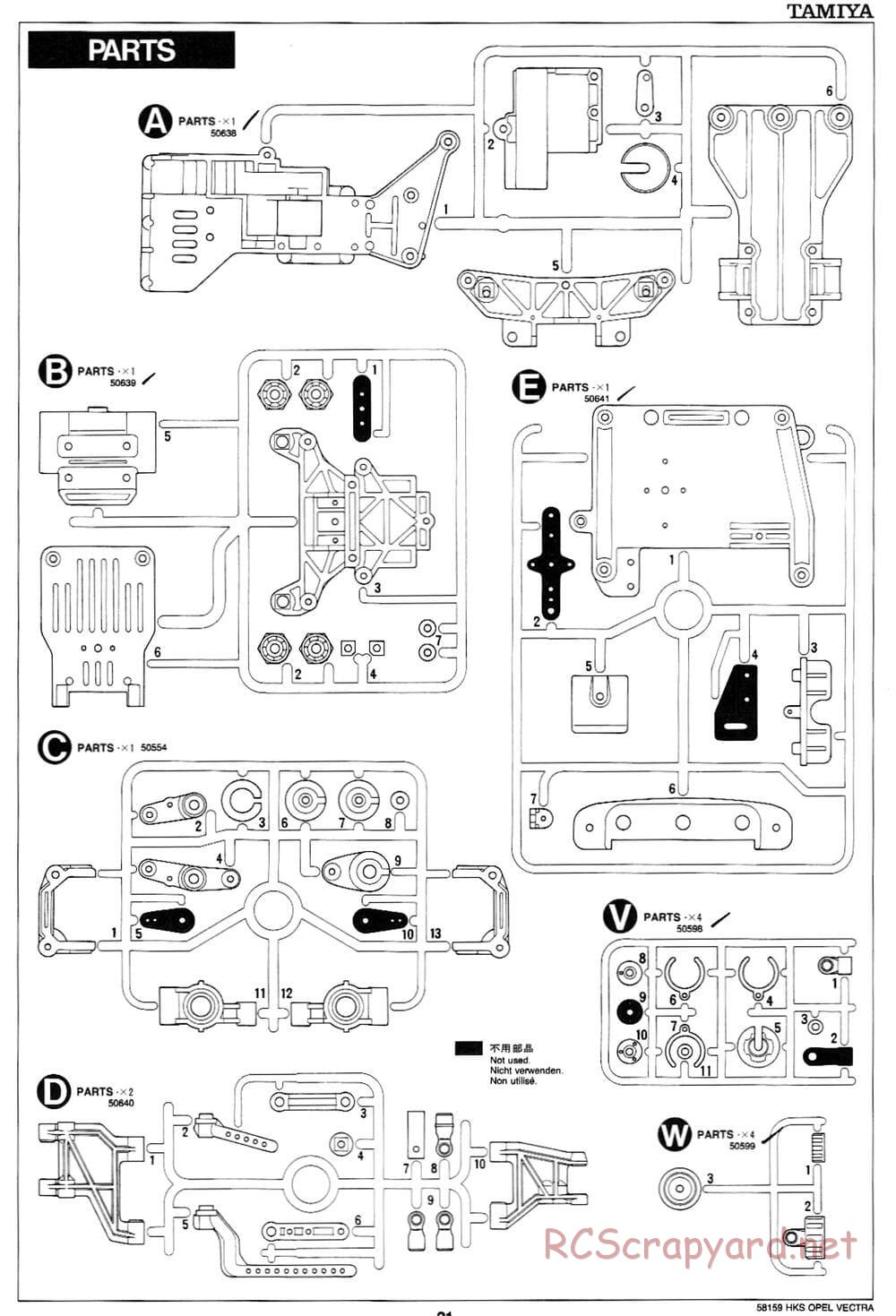 Tamiya - HKS Opel Vectra JTCC - FF-01 Chassis - Manual - Page 21
