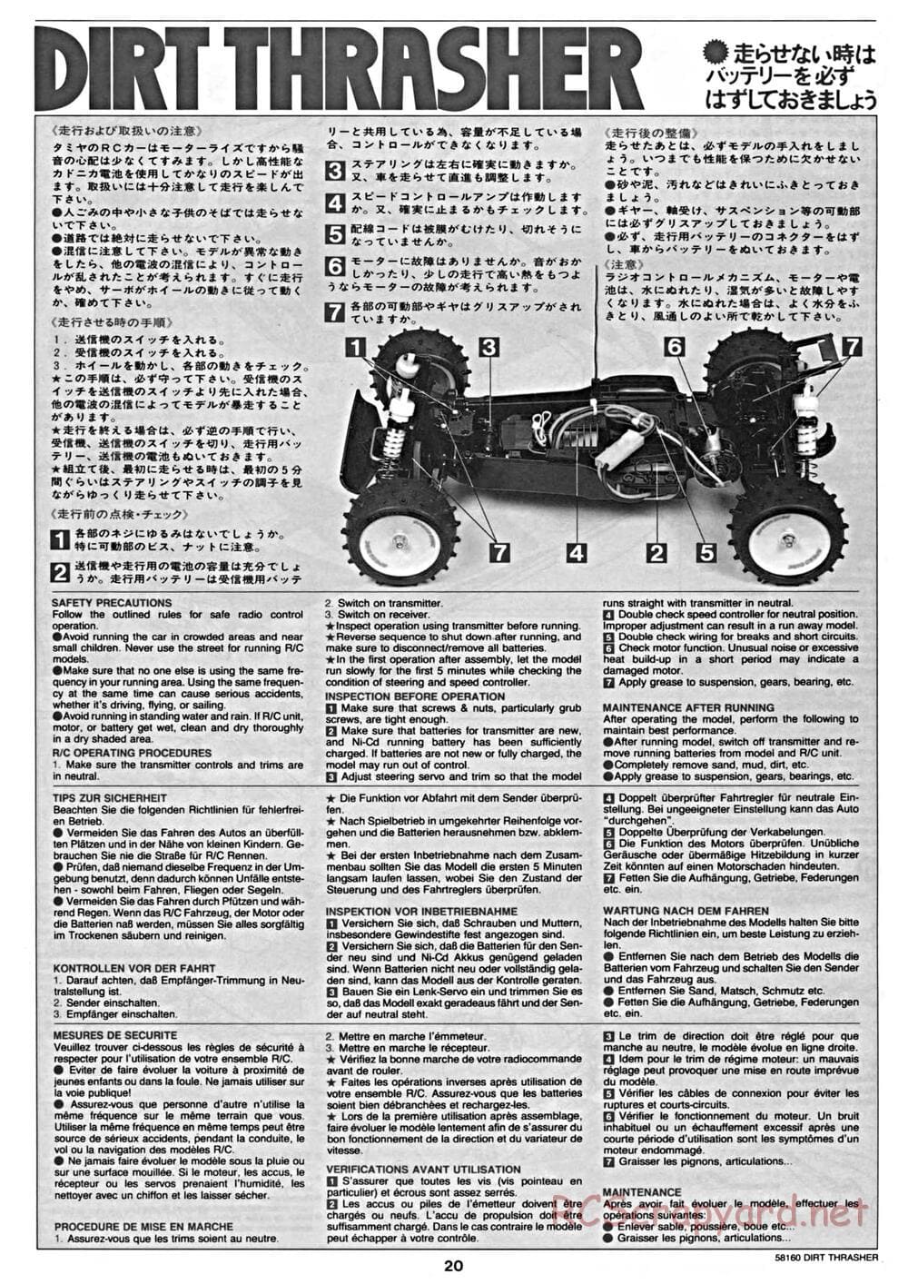 Tamiya - Dirt Thrasher Chassis - Manual - Page 20