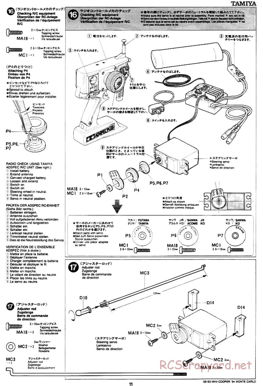 Tamiya - Rover Mini Cooper 94 Monte-Carlo - M01 Chassis - Manual - Page 11