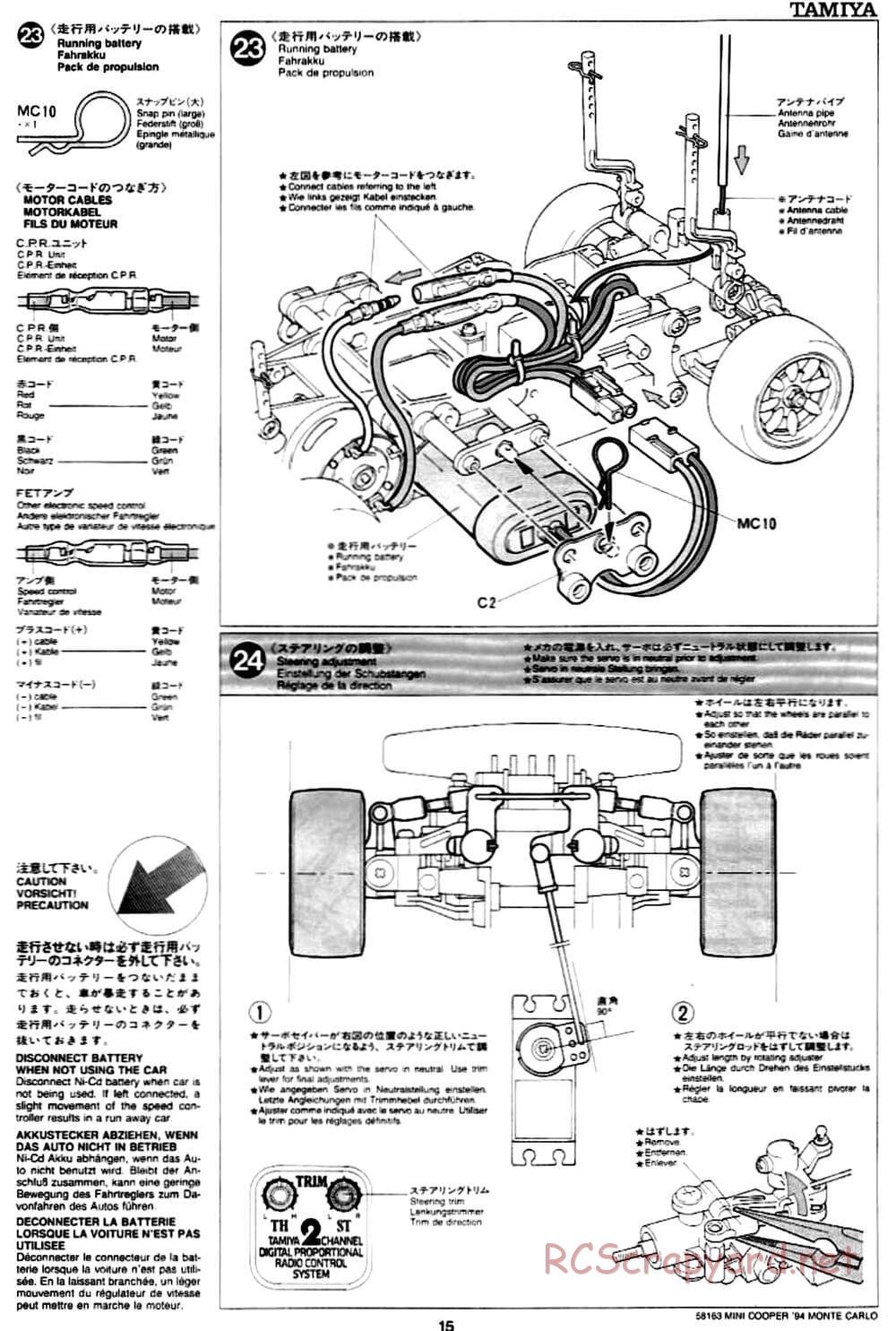 Tamiya - Rover Mini Cooper 94 Monte-Carlo - M01 Chassis - Manual - Page 15