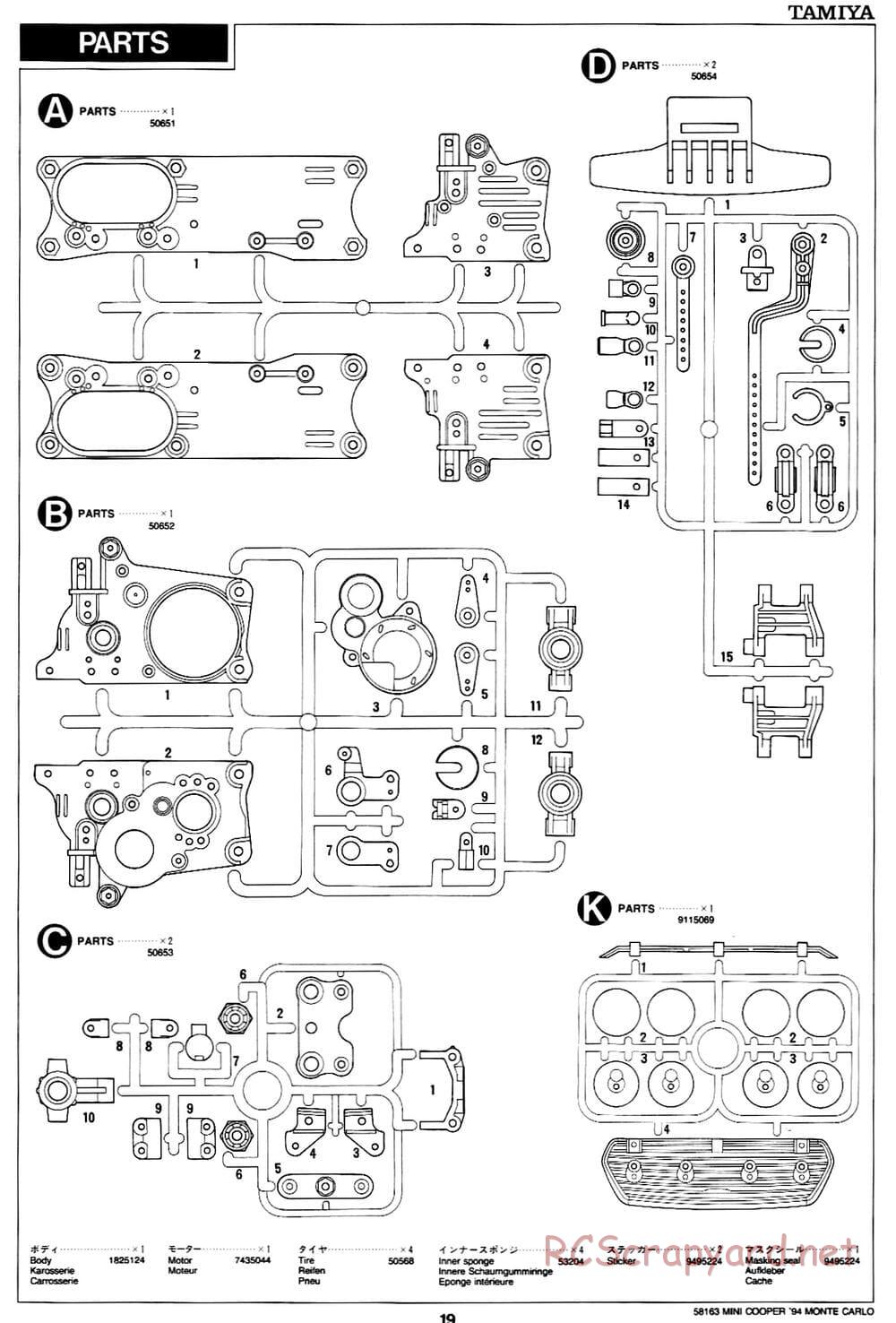 Tamiya - Rover Mini Cooper 94 Monte-Carlo - M01 Chassis - Manual - Page 19