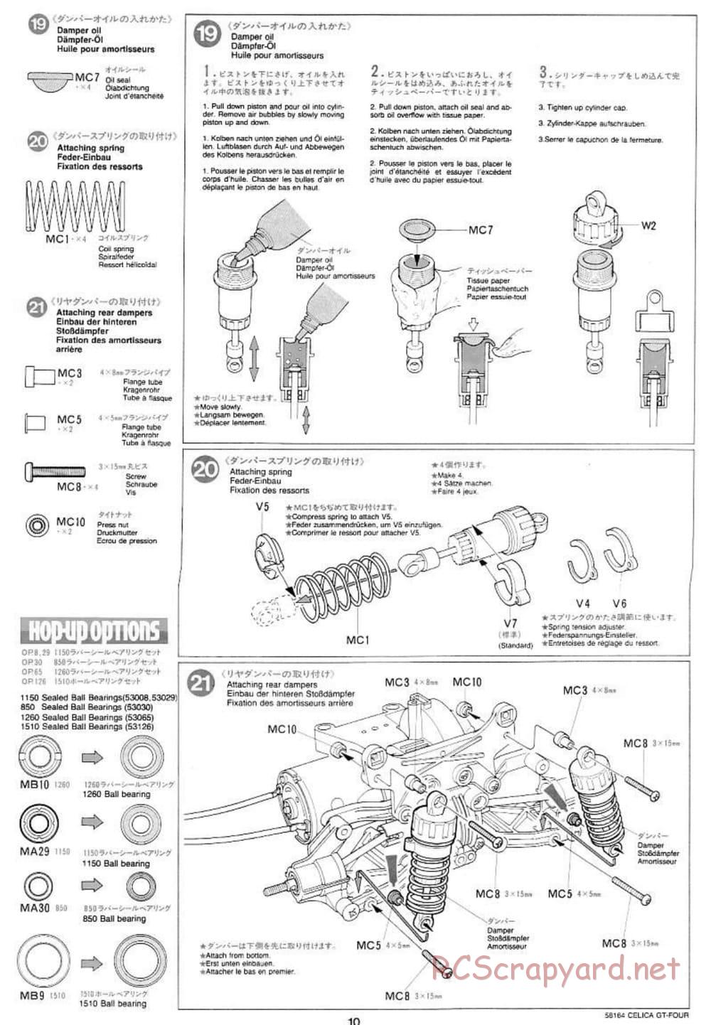 Tamiya - Toyota Celica GT Four - TA-02 Chassis - Manual - Page 10