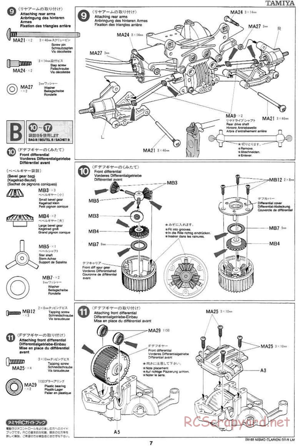 Tamiya - Nismo Clarion GT-R LM - TA-02W Chassis - Manual - Page 7