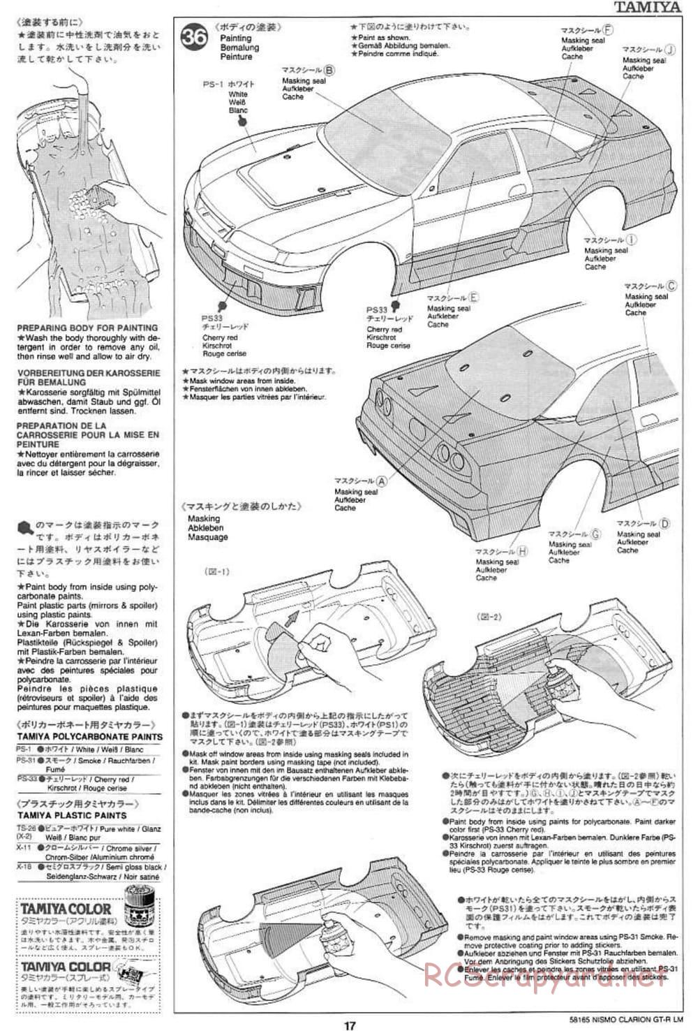 Tamiya - Nismo Clarion GT-R LM - TA-02W Chassis - Manual - Page 17