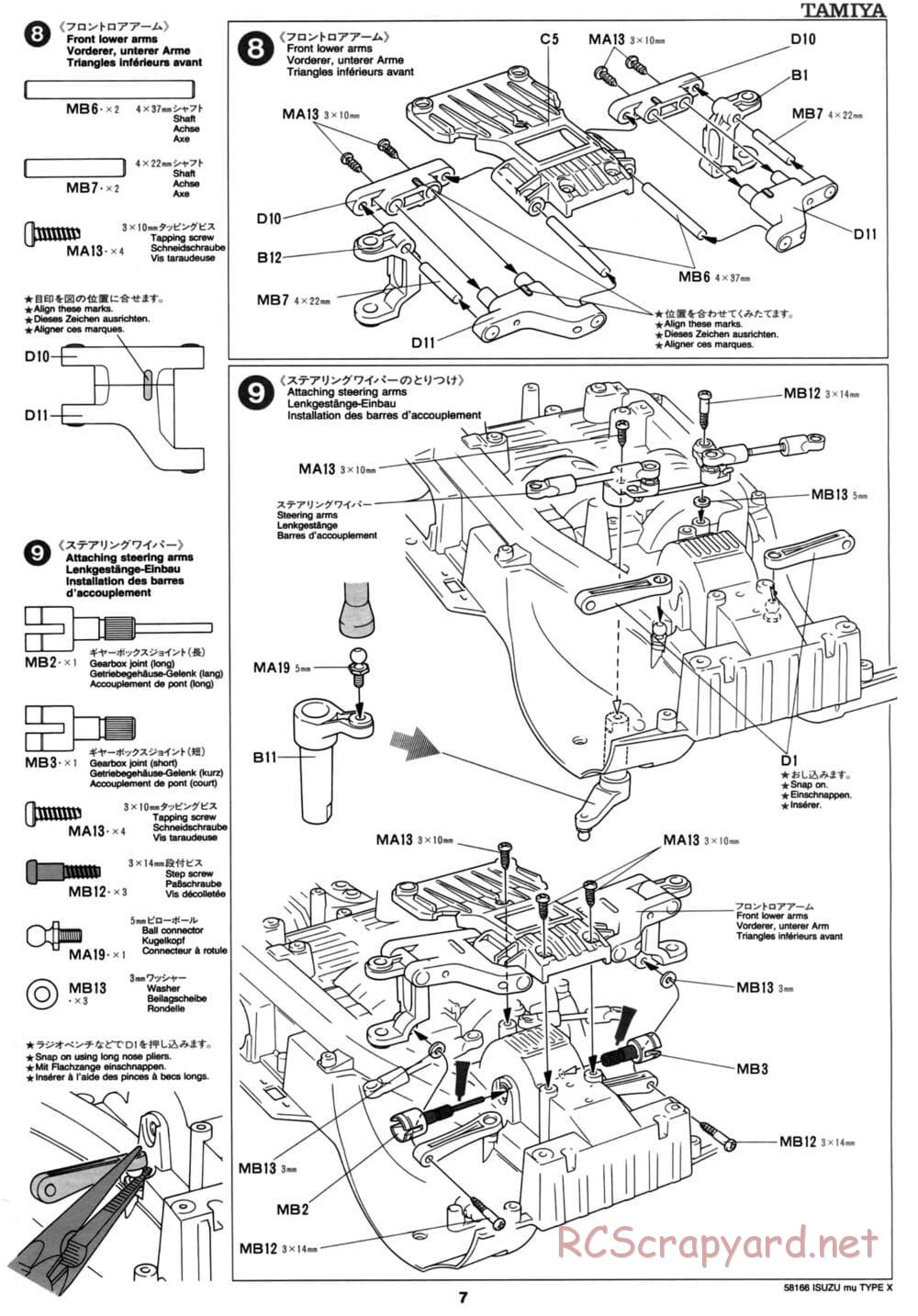 Tamiya - Isuzu Mu Type X - CC-01 Chassis - Manual - Page 7