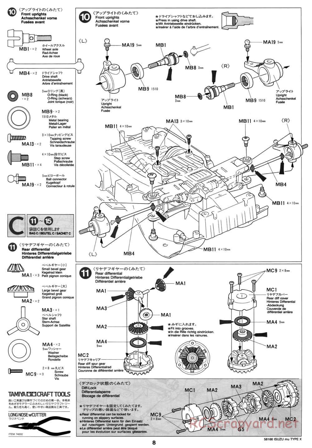 Tamiya - Isuzu Mu Type X - CC-01 Chassis - Manual - Page 8